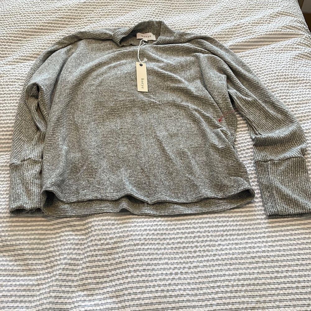 Korye mock neck brushed ribbed too